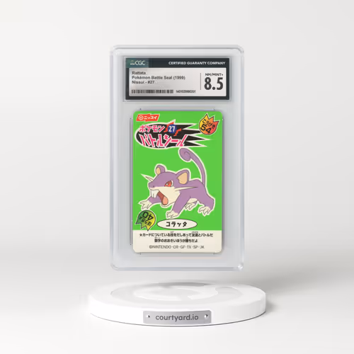 1999 Pokémon Battle Seal - Japanese #27 Rattata (CGC 8.5 NM-MT+)