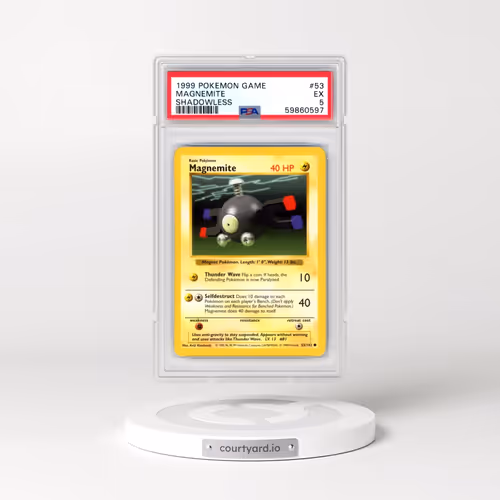 1999 Pokémon Game #53 Magnemite - Shadowless (PSA 5 EX)