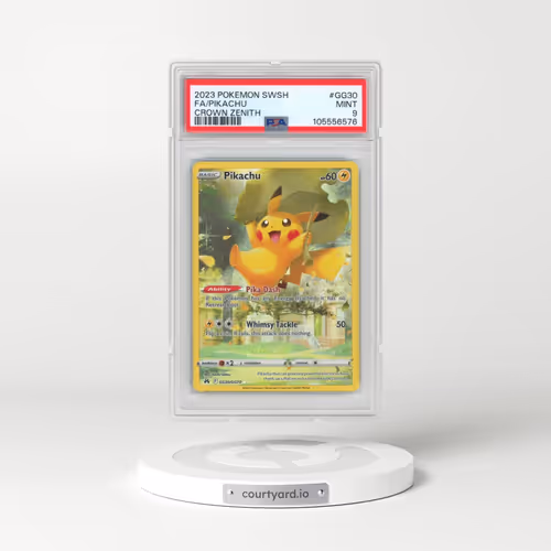 2023 Pokémon Sword and Shield Crown Zenith #GG30 Pikachu - Full Art (PSA 9 MINT)