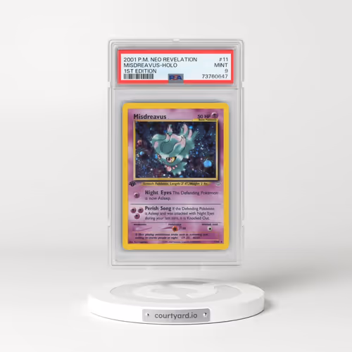 2001 Pokémon Neo Revelation #11 Misdreavus - 1st Edition Holo (PSA 9 MINT)