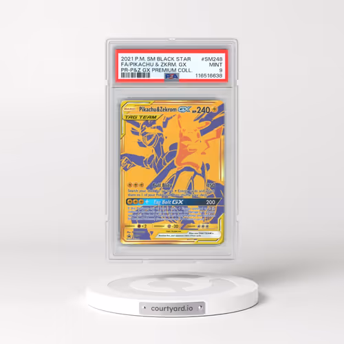 2021 Pokémon SM Black Star Promo #SM248 Pikachu & Zekrom GX - Holo Full Art Pikachu & Zekrom GX Prem