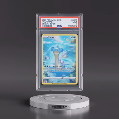 2023 Pokémon Sword and Shield Crown Zenith #GG05 Lapras - Full Art (PSA 9 MINT)