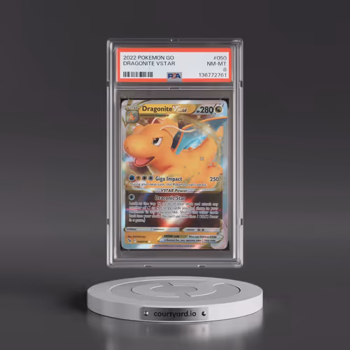 2022 Pokémon Go #050 Dragonite Vstar (PSA 8 NM-MT)
