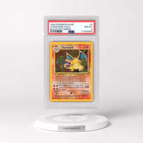 1999 Pokémon Game #4 Charizard - Holo Black Dot Error (PSA 8 NM-MT)