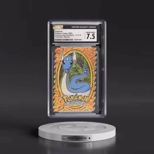 1999 Pokémon the First Movie #11 of 12 Dragonair - First Print (Blue Topps Logo) Die-Cut (CGC 7.5 NM