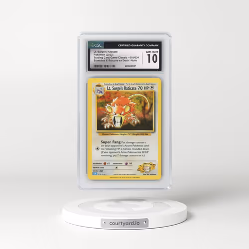 2023 Trading Card Game Classic - CLV, CLC, CLB #016/034 Lt. Surge's Raticate - Blastoise & Suicu