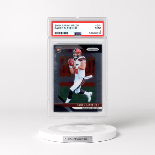 2018 Panini Prizm #201 Baker Mayfield (PSA 9 MINT)