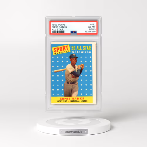 1958 Topps #482 Ernie Banks - All Star (PSA 6 EX-MT)