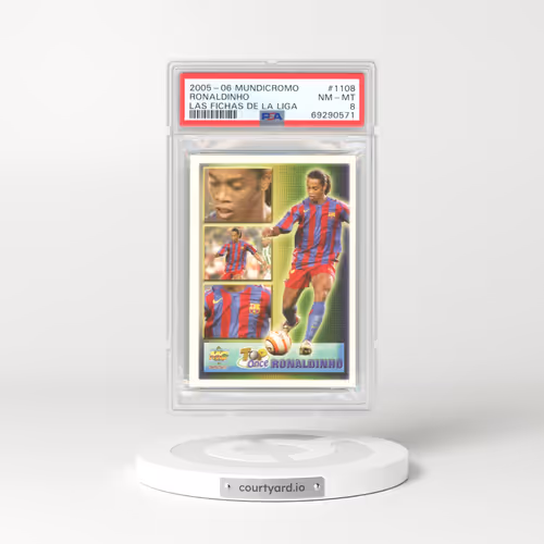 2005 Mundicromo Las Fichas de La Liga #1108 Ronaldinho (PSA 8 NM-MT)