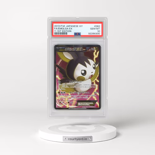 2013 Pokémon XY #062 Emolga EX - 1st Edition Holo Full Art Y (PSA 10 GEM MINT)
