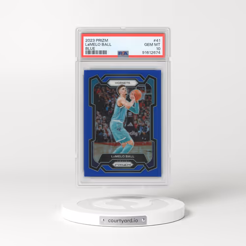 2023 Panini Prizm #41 LaMelo Ball - Blue Prizm (PSA 10 GEM MINT)