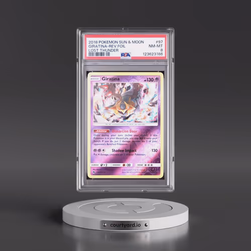 2018 Pokémon Sun & Moon Lost Thunder #97 Giratina - Reverse Foil (PSA 8 NM-MT)