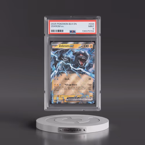 2025 Pokémon Blk EN-Black Bolt #034 Zekrom EX - Holo (PSA 9 MINT)