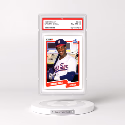 1990 Fleer #548 Sammy Sosa (PSA 8 NM-MT)