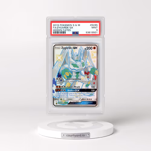 2019 Pokémon Sun & Moon Hidden Fates #SV65 Zygarde GX - Holo Full Art (PSA 9 MINT)