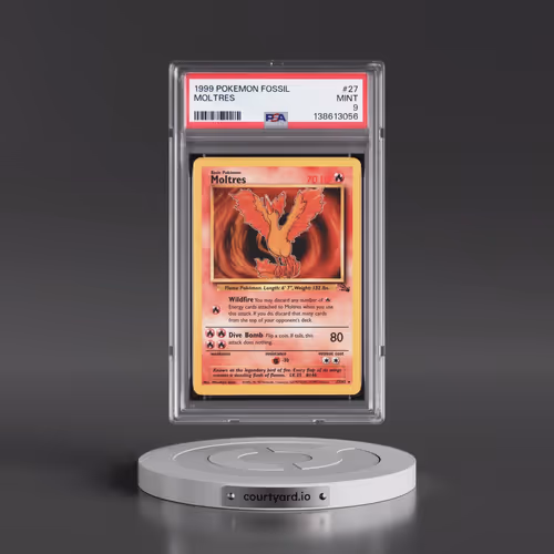 1999 Pokémon Fossil #27 Moltres (PSA 9 MINT)