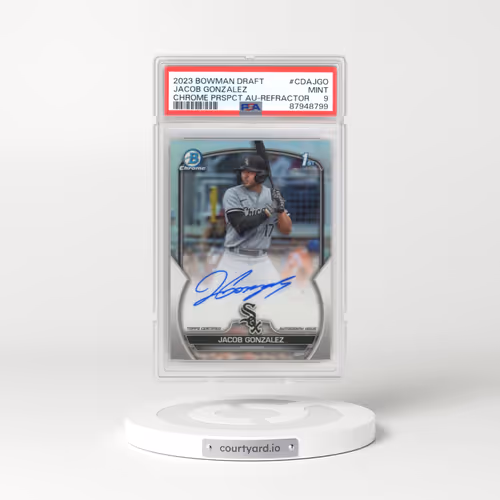 2023 Bowman Draft Chrome Prospect Autograph #CDAJGO Jacob Gonzalez - Refractor (PSA 9 MINT)