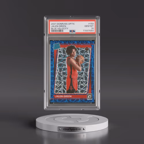 2021 Panini Donruss Optic #159 Jalen Green - Blue Velocity (PSA 10 GEM MINT)