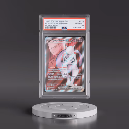 2025 Pokémon Dri EN-Destined Rivals #213 Team Rocket's Mewtwo EX - Holo Ultra Rare (PSA 10 GEM MINT)