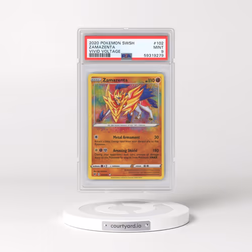 2020 Pokémon Sword & Shield Vivid Voltage #102 Zamazenta (PSA 9 MINT)