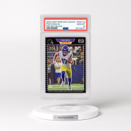 2023 Leaf Web Exclusives #PSG110 Puka Nacua - Pro Set Black (PSA 10 GEM MINT)