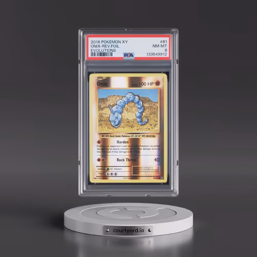 2016 Pokémon XY Evolutions #61 Onix - Reverse Foil (PSA 8 NM-MT)