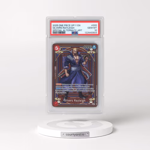 2025 One Piece OP11-A Fist of Divine Speed #005 Silvers Rayleigh - Special Alternate Art (PSA 10 GEM