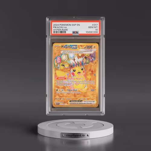 2024 Pokémon Ssp EN-Surging Sparks #247 Pikachu EX - Holo Hyper Rare (PSA 10 GEM MINT)