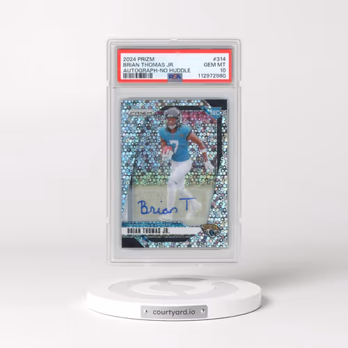 2024 Panini Prizm #314 Brian Thomas Jr. - Autograph-No Huddle (PSA 10 GEM MINT)
