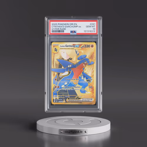 2025 Pokémon Dri EN-Destined Rivals #241 Cynthia's Garchomp EX - Holo Hyper Rare (PSA 10 GEM MINT)