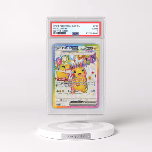 2024 Pokémon Ssp EN-Surging Sparks #219 Pikachu EX - Holo Ultra Rare (PSA 9 MINT)