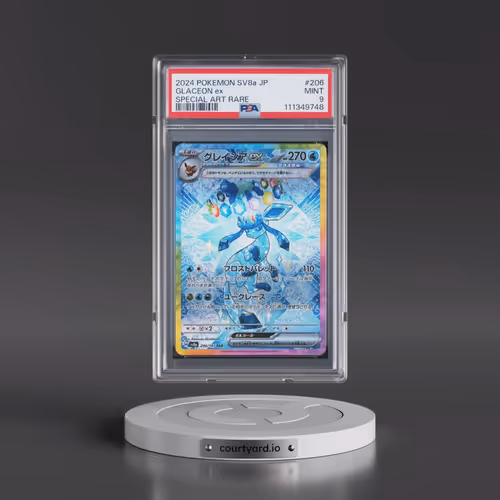 2024 Pokémon Sv8a-Terastal Fest EX #206 Glaceon EX - Holo Special Art Rare (PSA 9 MINT)