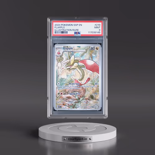 2024 Pokémon Ssp EN-Surging Sparks #210 Flapple - Illustration Rare (PSA 9 MINT)