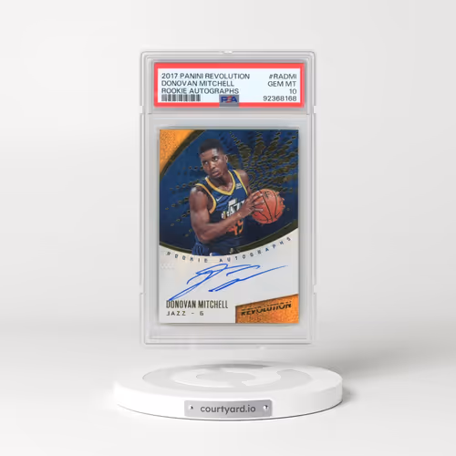 2017 Panini Revolution Rookie Autographs #RADMI Donovan Mitchell (PSA 10 GEM MINT)
