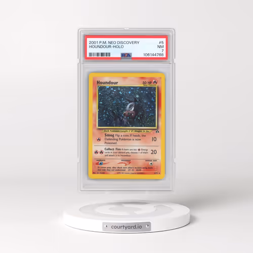 2001 Pokémon Neo Discovery #5 Houndour - Holo (PSA 7 NM)
