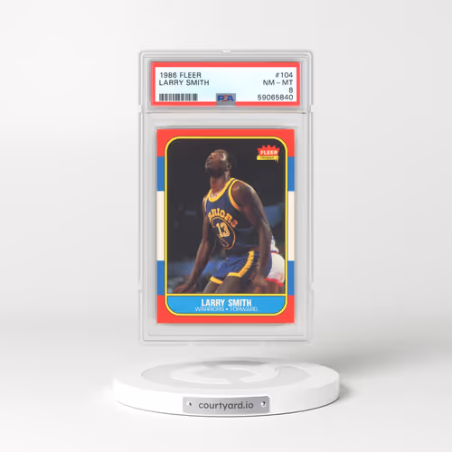 1986 Fleer #104 Larry Smith (PSA 8 NM-MT)