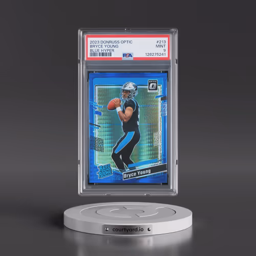2023 Panini Donruss Optic #213 Bryce Young - Blue Hyper (PSA 9 MINT)