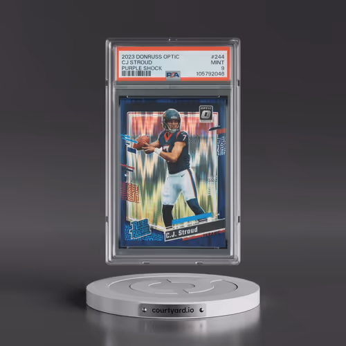 2023 Panini Donruss Optic #244 CJ Stroud - Purple Shock (PSA 9 MINT)