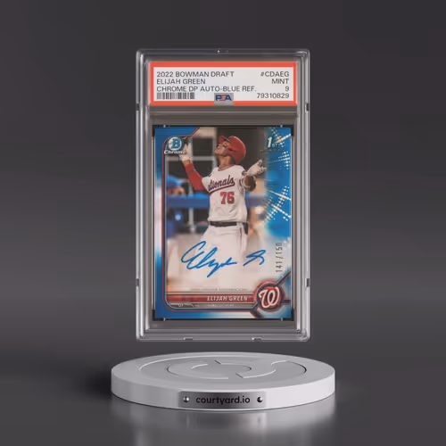 2022 Bowman Draft Chrome Draft Pick Autographs #CDAEG Elijah Green - Blue Refractor (PSA 9 MINT)