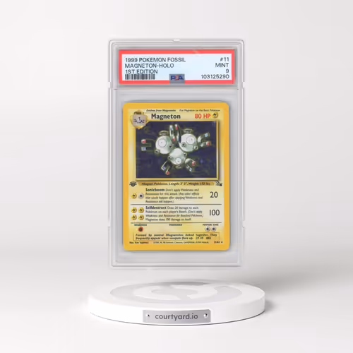 1999 Pokémon Fossil #11 Magneton - 1st Edition Holo (PSA 9 MINT)