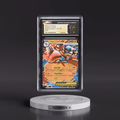 2025 Mega Evolution - MEG EN #077/132 Mega Lucario ex - Holo (CGC 10 PRISTINE)