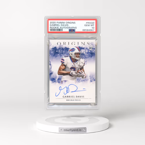 2020 Panini Origins Rookie Autographs #RAGD Gabriel Davis (PSA 10 GEM MINT)