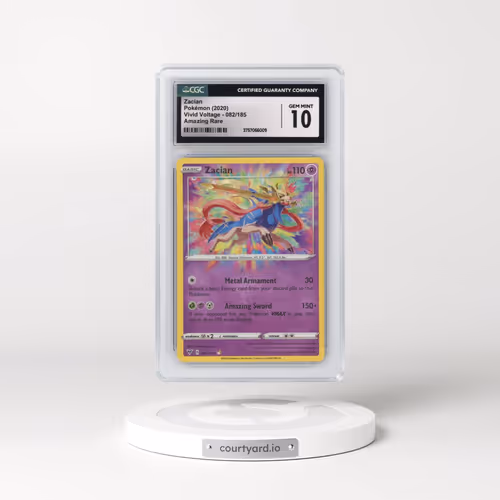 2020 Vivid Voltage #082/185 Zacian - Amazing Rare Holo (CGC 10 GEM MINT)