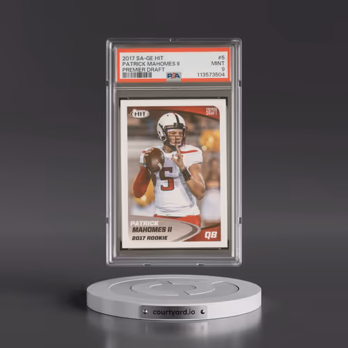2017 SA-GE Hit Premier Draft #5 Patrick Mahomes II (PSA 9 MINT)