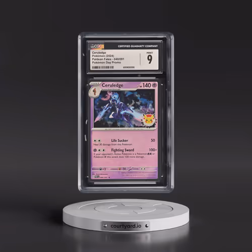 2024 Paldean Fates - PAF EN #040/091 Ceruledge - Pokémon Day Promo (Cosmos Holo) (CGC 9 MINT)