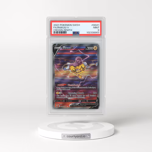 2023 Pokémon Sword and Shield Crown Zenith #GG41 Raikou V - Holo Full Art (PSA 9 MINT)