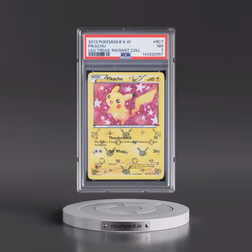 2013 Pokémon Black & White Legendary Treasures Radiant Collection #RC7 Pikachu (PSA 7 NM)