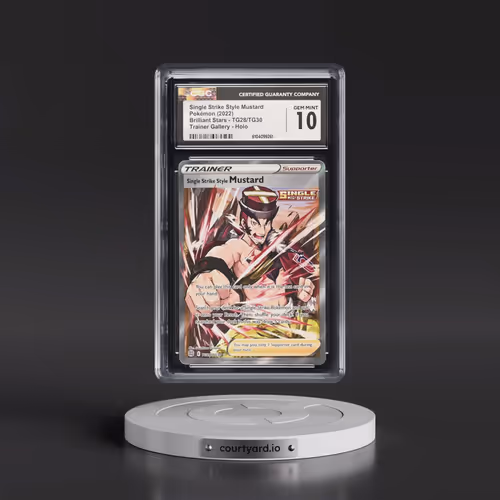 2022 Brilliant Stars #TG28/TG30 Single Strike Style Mustard - Trainer Gallery Holo (CGC 10 GEM MINT)