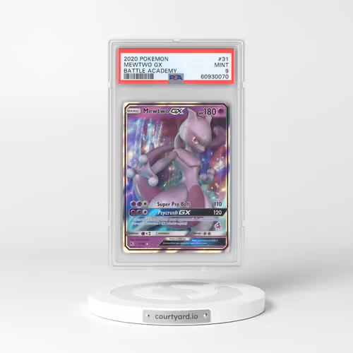 2020 Battle Academy #31 Mewtwo GX - Full Art Holo (PSA 9 MINT)