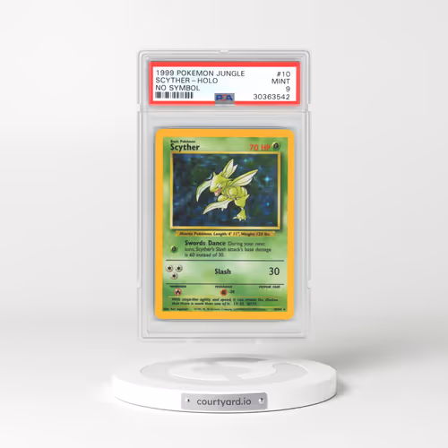 1999 Jungle #10 Scyther - Holo No Symbol (PSA 9 MINT)